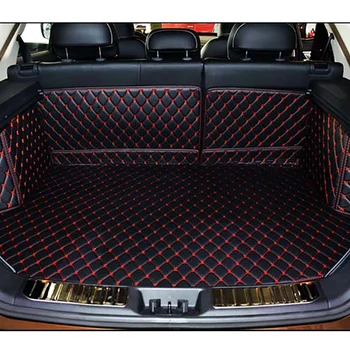 Wykonane na zamówienie skórzane dywaniki samochodowe do bagażnika Nissan Patrol Y62/Y61 2016 2017 lat akcesoria do samochodów ciężarowych wkładki wewnętrzne pobieranie