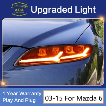 Motoryzacja Akcesoria Do samochodu mazda 6 Głowy Lampa 2004-2012 Mazda6 Światło przeciwmgłowe Światło Zawieszenia Światła DRL H7 LED Wszystkie reflektory LED mazda 6